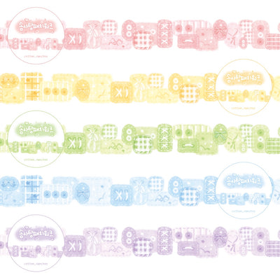 [Danchoo] Cotton Candy Patchwork Masking Tape (5 colors)