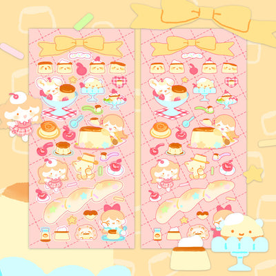 [Cotton World] Mini Pudding Sticker Sheet