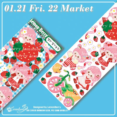 [Lemonberry] Strawberry Farm Sticker Sheet