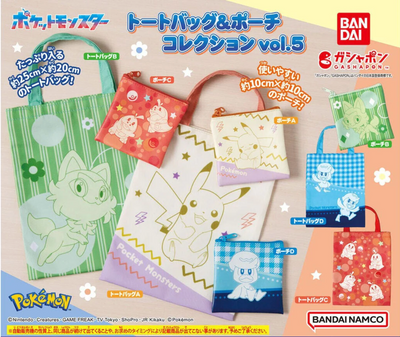 [Pokemon] Gashapon - Tote Bag & Pouch Collection Volume 5 (Individual or Full Set)