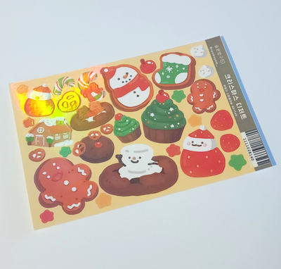 [Syomsyom] 2022 Christmas Sticker Sheet - Christmas Dessert