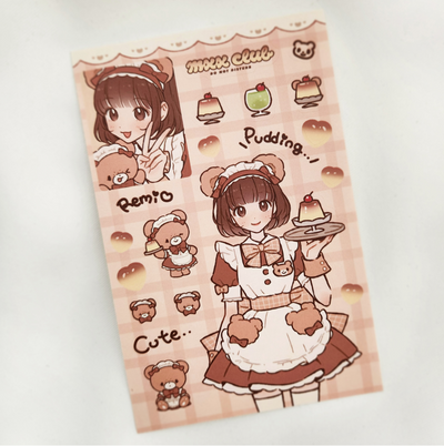 [Maxxie Club] Pudding Cafe Sticker Sheet