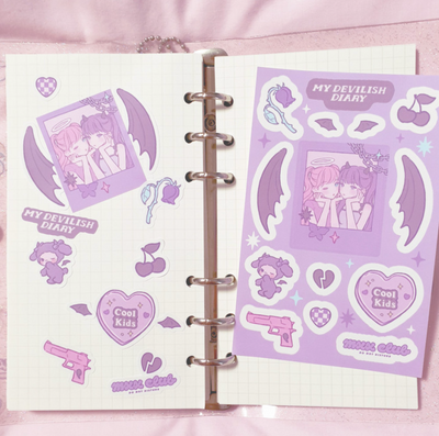 [Maxxie Club] My Devilish Diary Sticker Sheet
