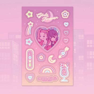 [Maxxie Club] Neon City Girls Sticker Sheet