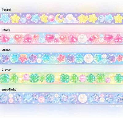 [Gowoongrim] Beads Roll Sticker Kiss-cut Masking Tape (options)