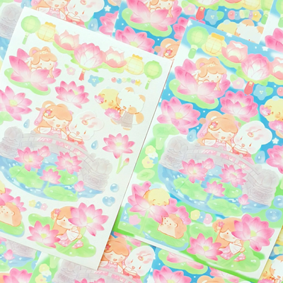 [Cotton World] Lotus Festival Sticker Sheet