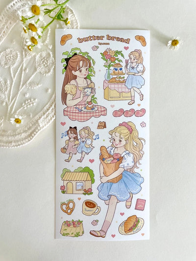 [by.rana] Butter Bread Big Seal Sticker Sheet
