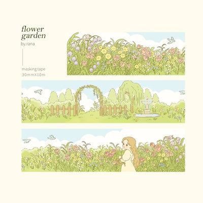 [by.rana] Flower Garden/Rest of Mind Masking Tape (30mm x 10m)