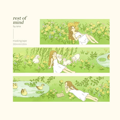 [by.rana] Flower Garden/Rest of Mind Masking Tape (30mm x 10m)