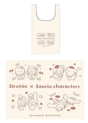 [Sanrio] Sirotan x Sanrio Characters Tote Bag (A or B)