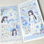 [CB08] NEW Cute Bus 'Morning Glory Bookmark, Five Leaves' Sticker Sheet