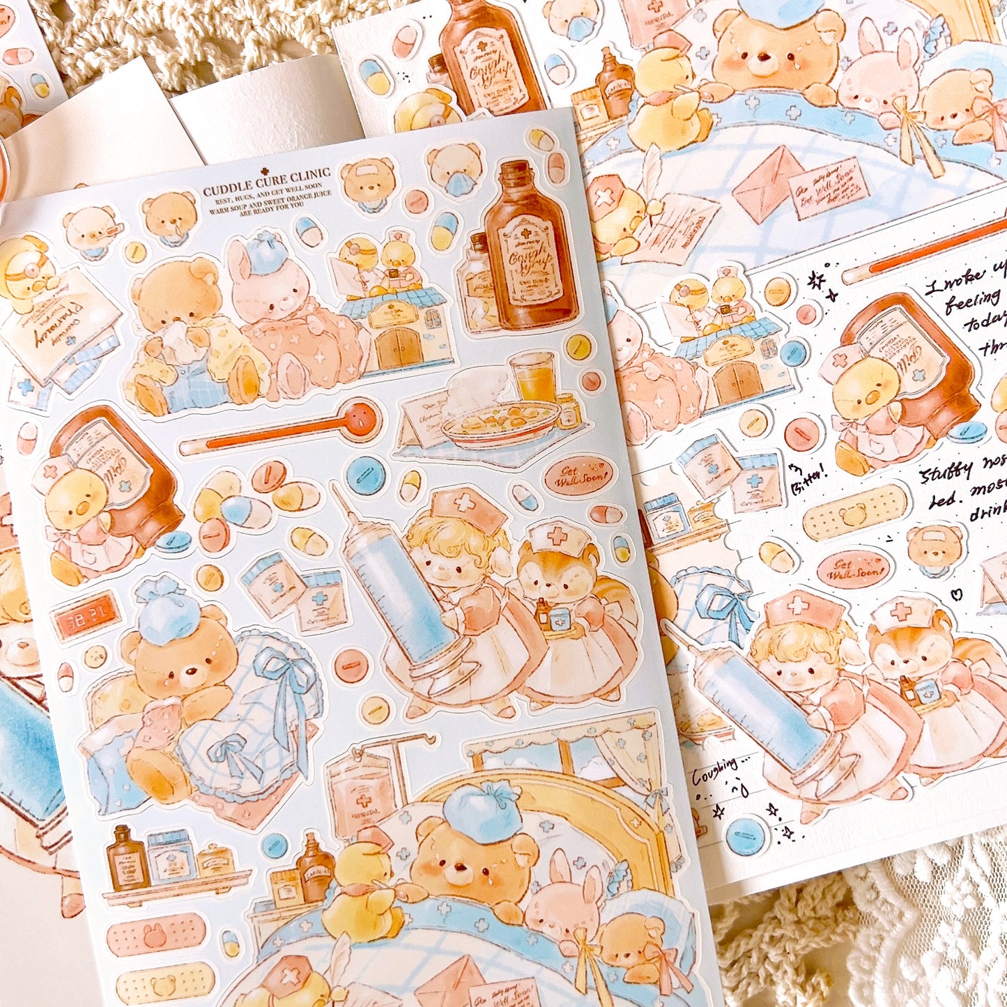 [DD29] Dear Dolly 'Cuddly Care Clinic' Sticker Sheet