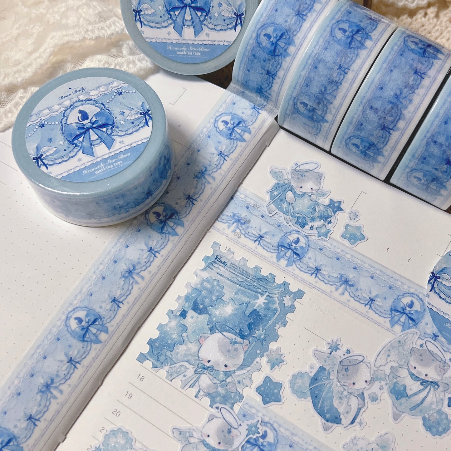 [DD27] Dear Dolly Heavenly Star Bow Masking Tape 20mm x 10m