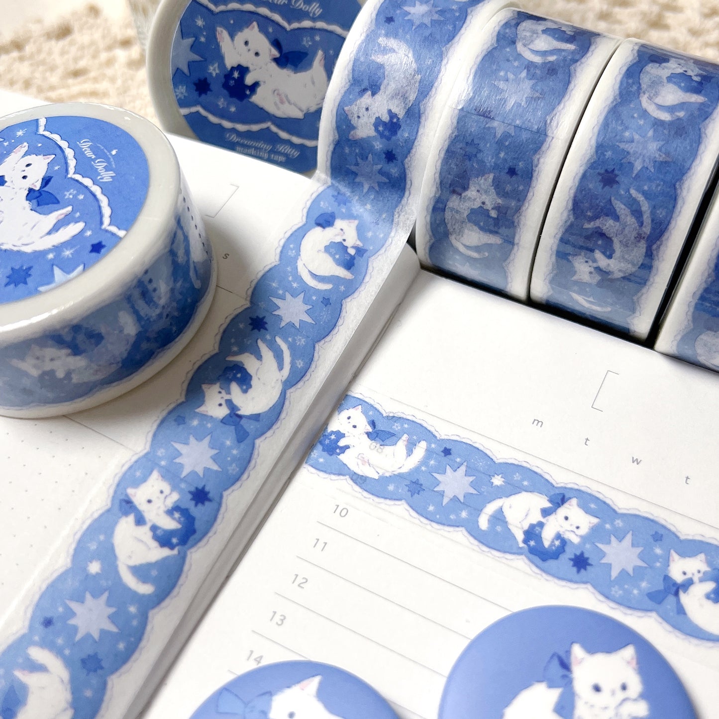 [DD26] Dear Dolly Dreaming Kitty Masking Tape 20mm x 10m