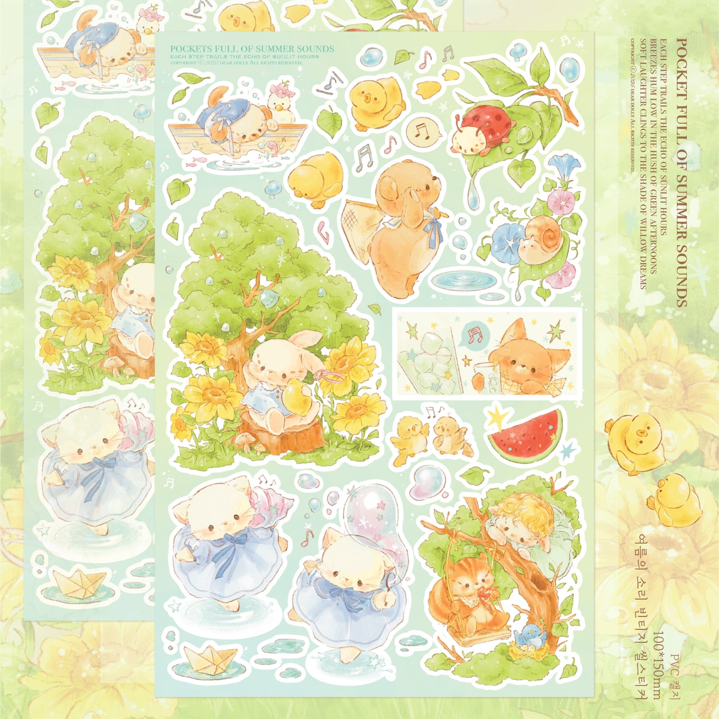 [DD49] Dear Dolly 'Summer's Dewy Melody' Sticker Pack (Pack/Singles)
