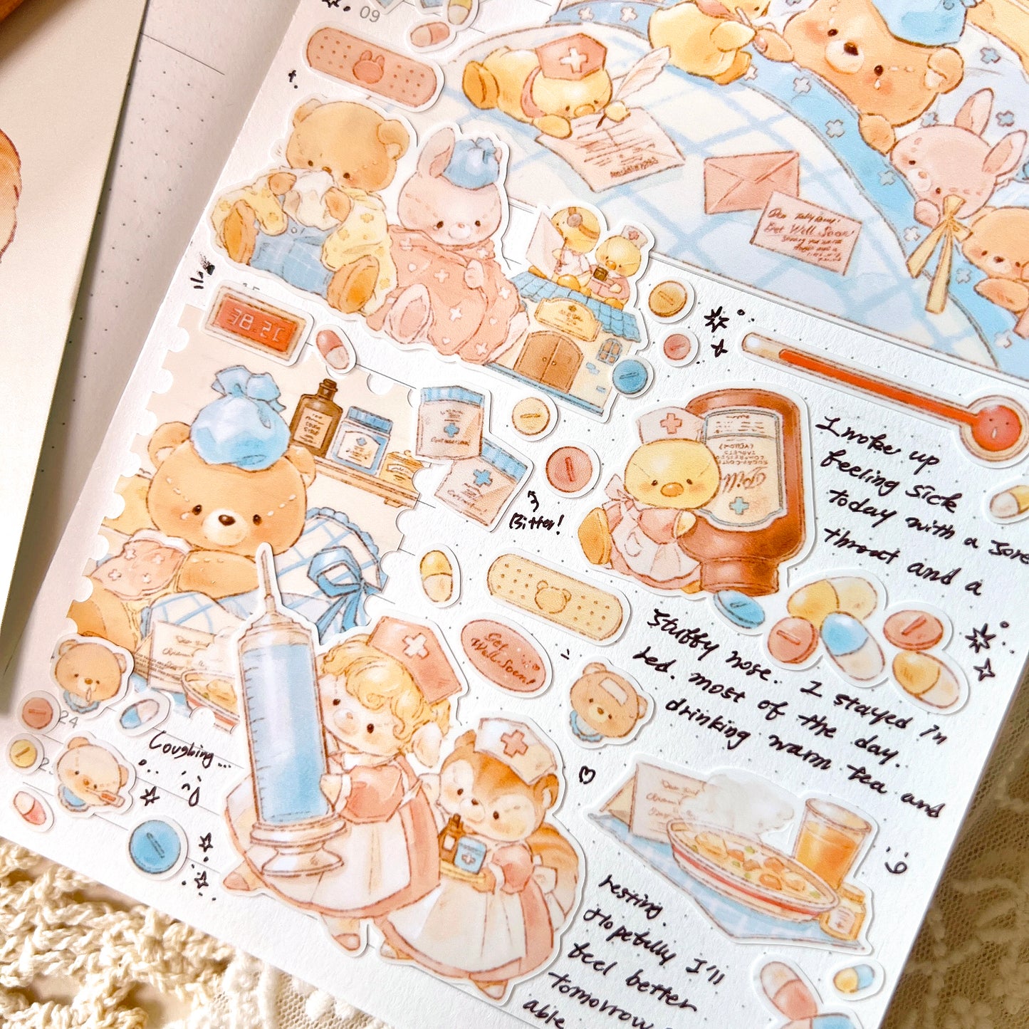 [DD29] Dear Dolly 'Cuddly Care Clinic' Sticker Sheet