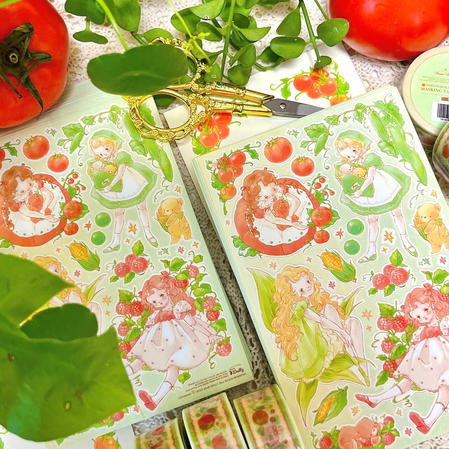 [DD39] Dear Dolly 'Garden Doll' Sticker Sheet
