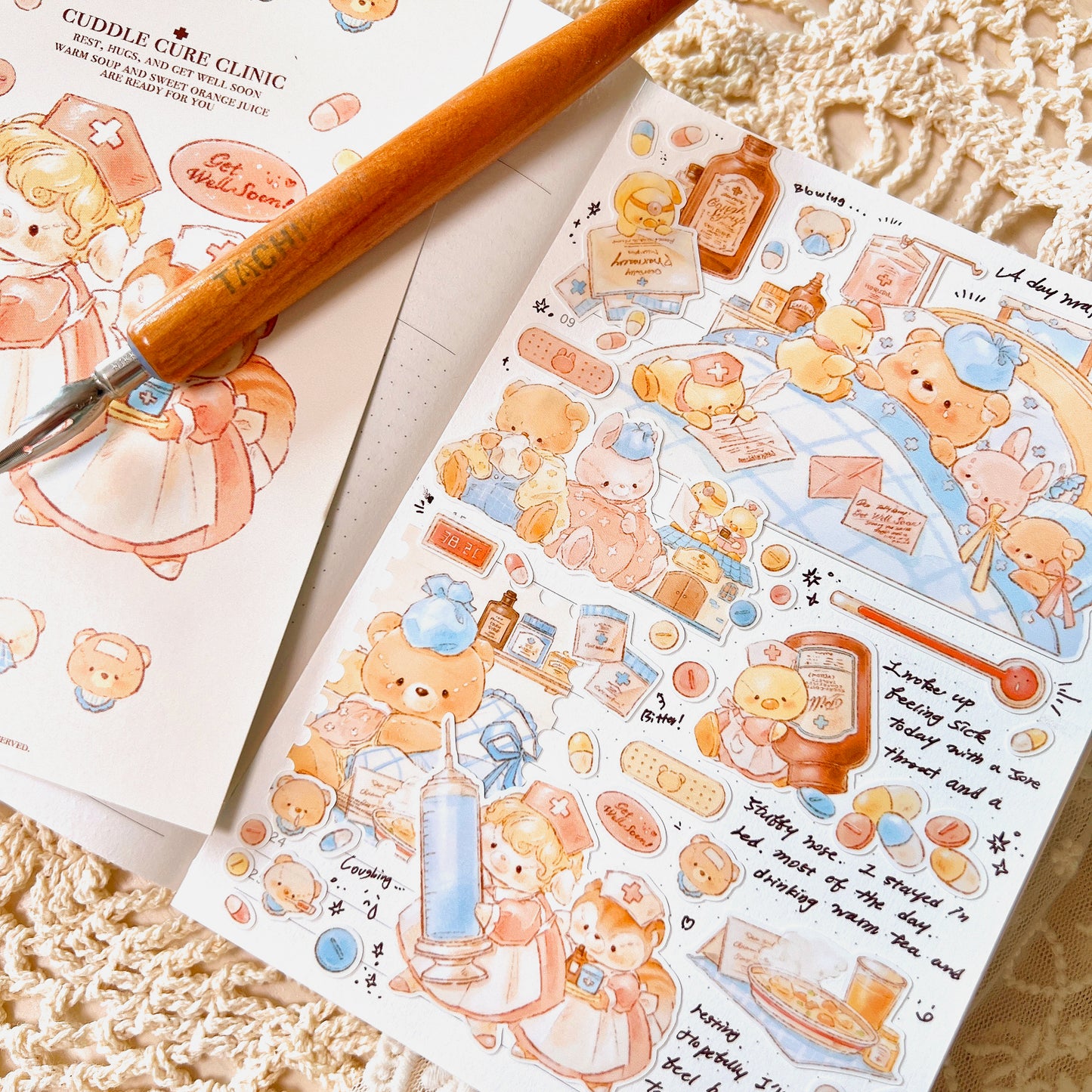 [DD29] Dear Dolly 'Cuddly Care Clinic' Sticker Sheet