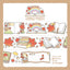 [LT118] NEW Lita Planet 'Music/Autumn Book/Name Tag' Kisscut Masking Tape 4cm x 5m