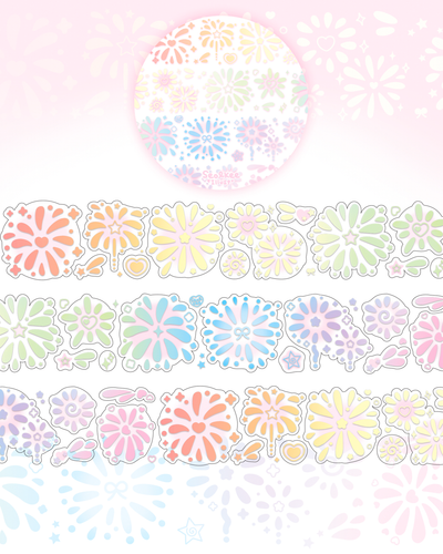 [SK39] NEW Seolkee 'Fireworks' Kisscut Masking Tape