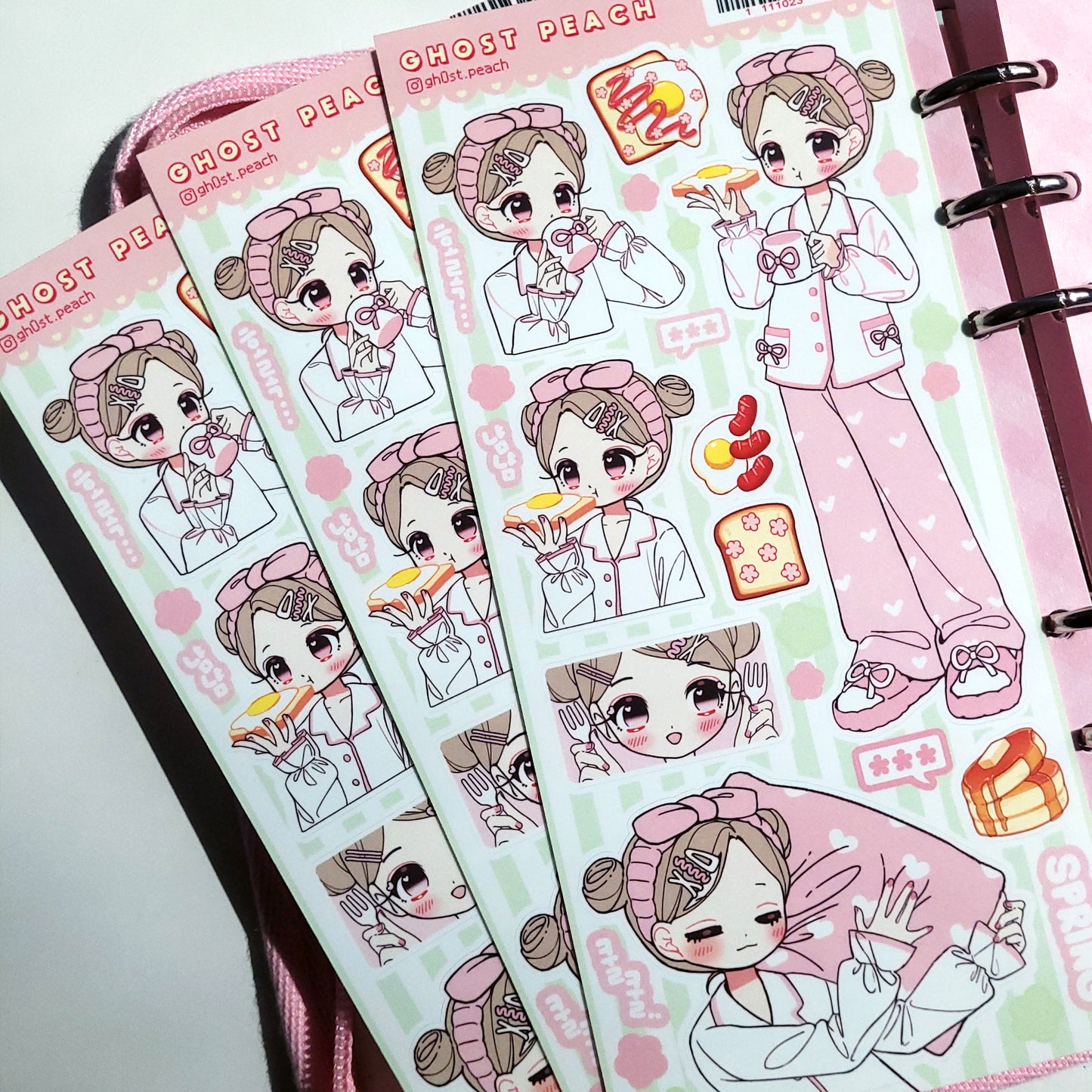 [GP03] Ghost Peach 'Spring Breakfast' Sticker Sheet