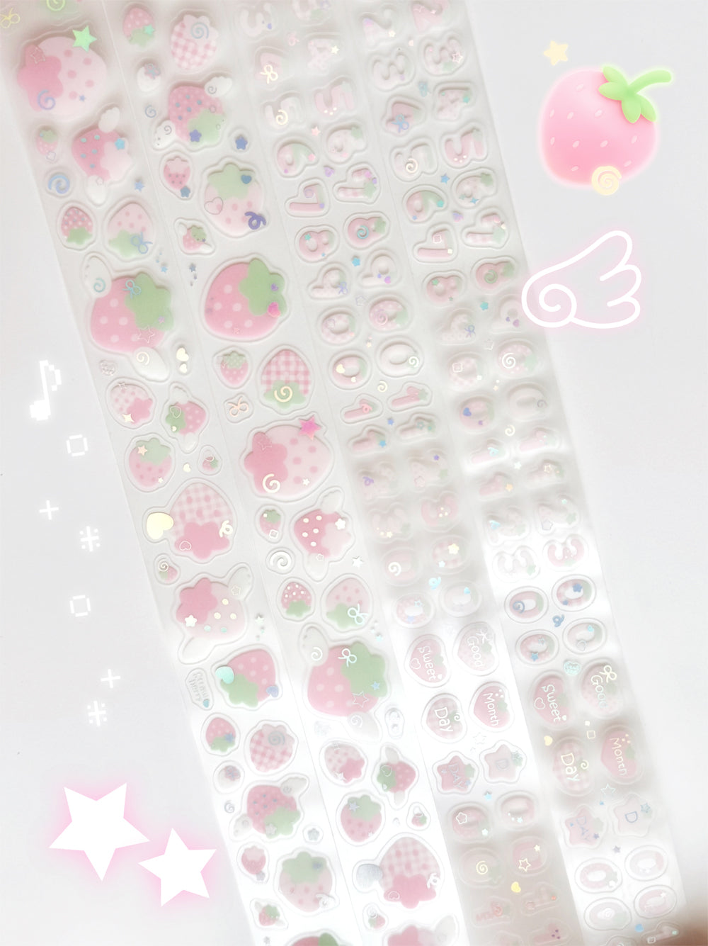 [SK38] NEW Seolkee 'Strawberry' Kisscut Masking Tapes (options)