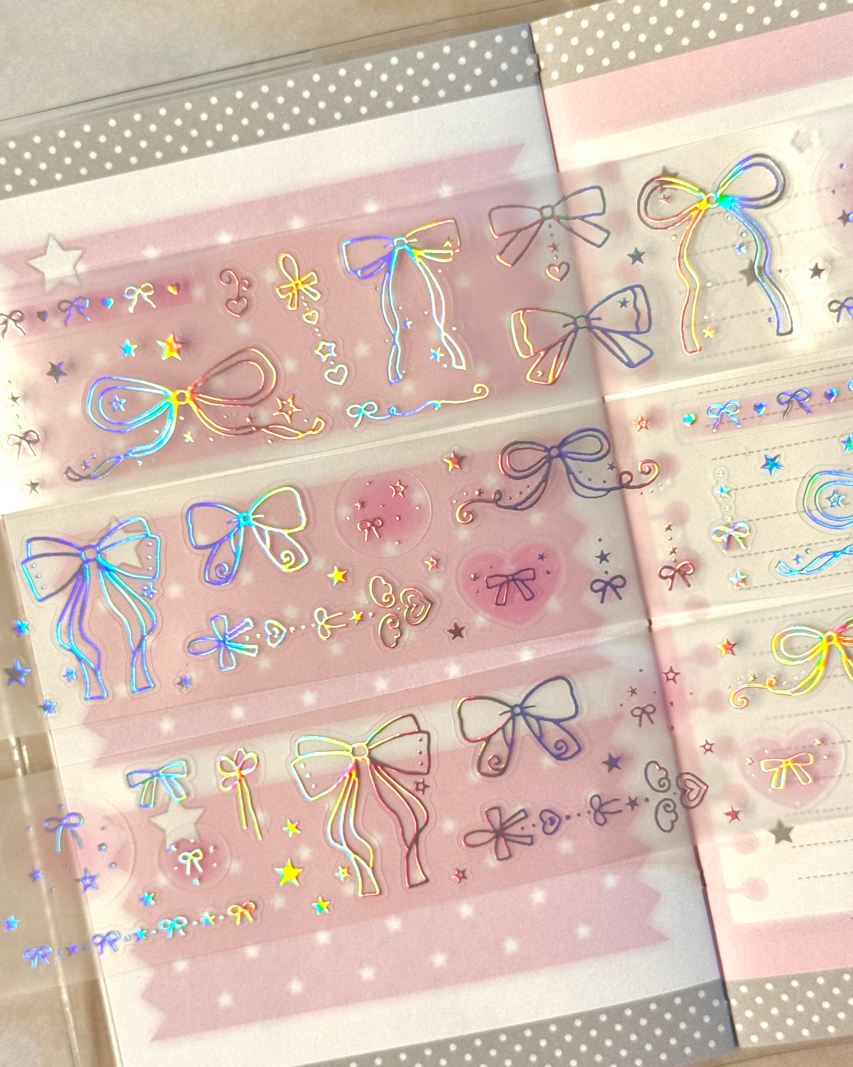 [MB44] NEW Maybean 'NEW 3D Holo Foil Kiss-Cut Masking Tape' (options)