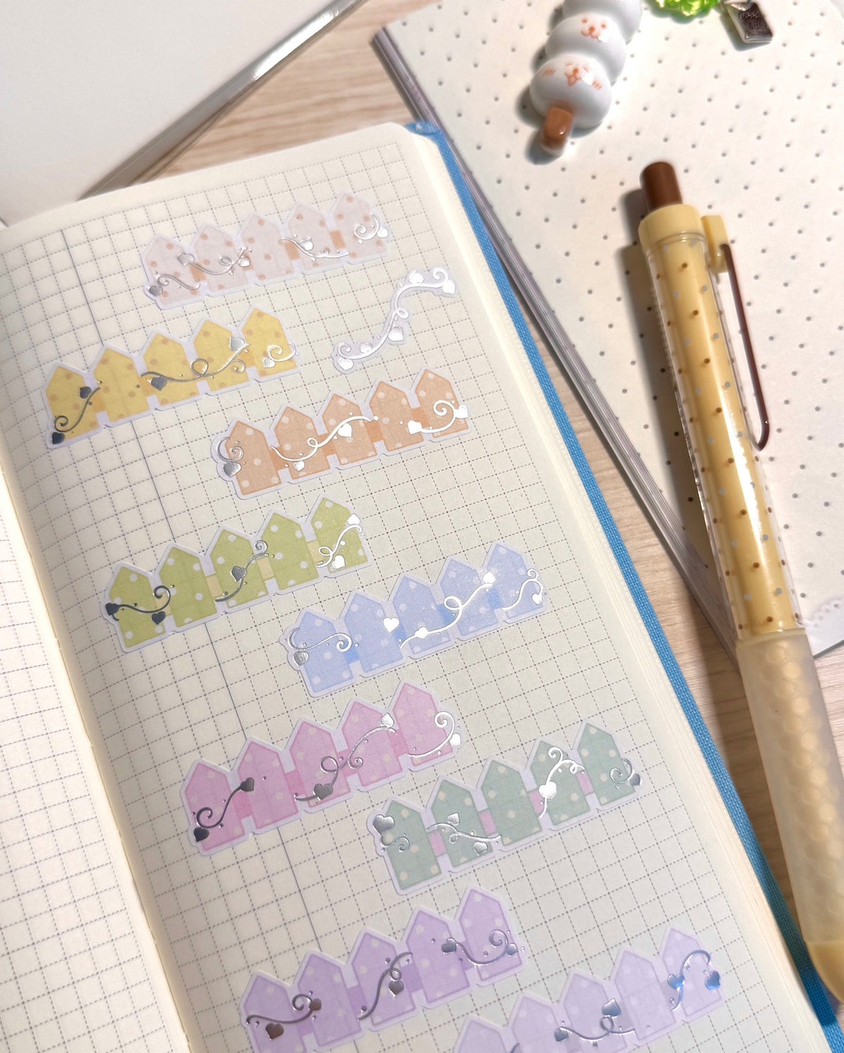 [MB46] NEW Maybean 'Vine Fence' Memo Paper Kisscut Masking Tape