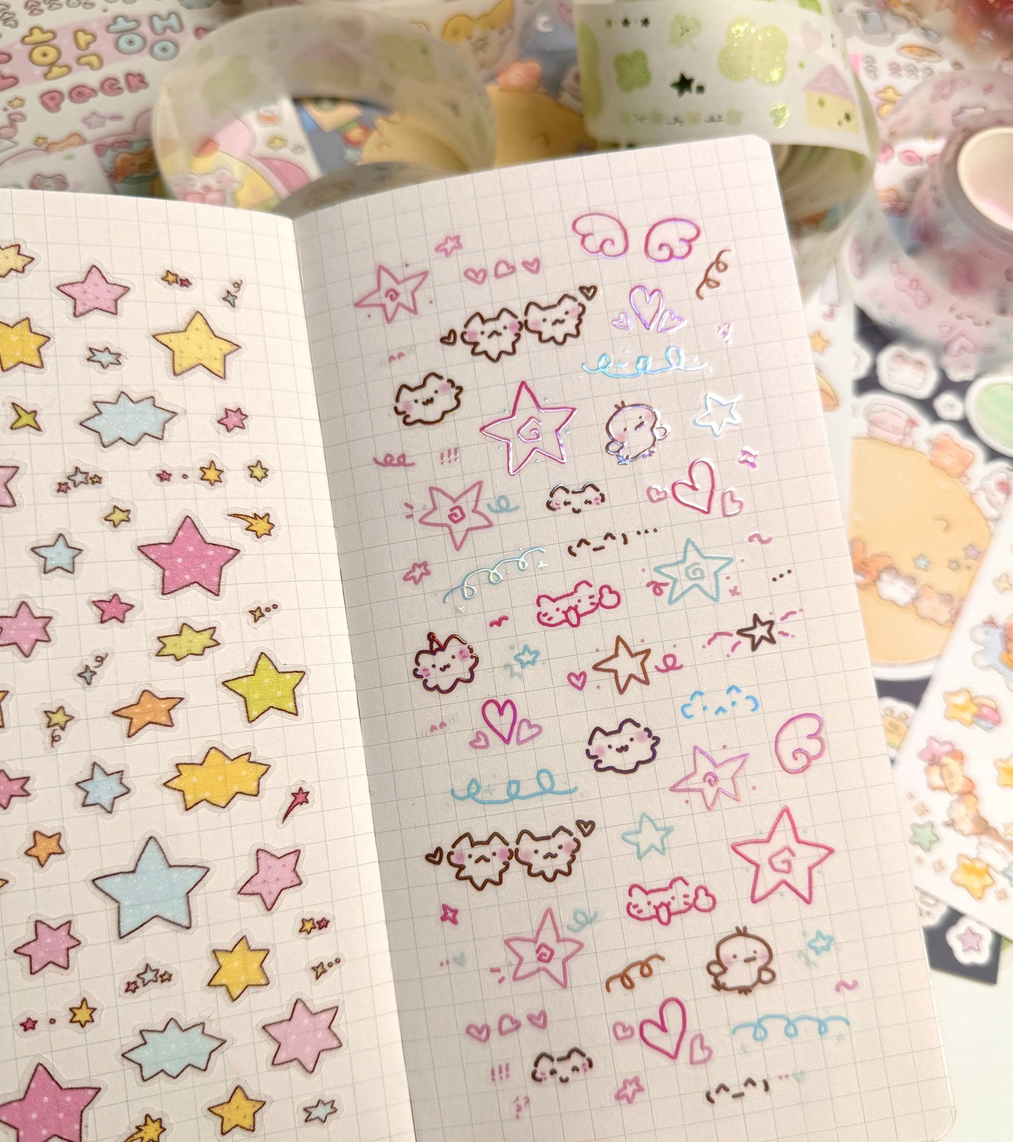 [MB07] NEW Maybean 'Even Messier! Chocolate Pen' Kisscut Masking Tape