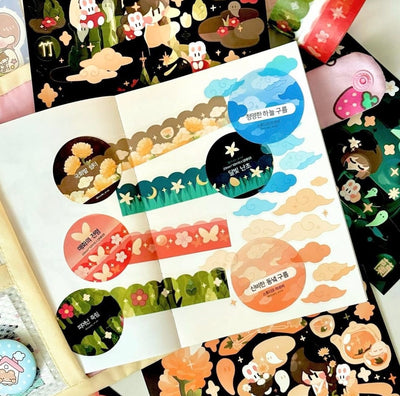 [STA22] Studio Arvie Sagunja Tea Masking Tape (Set/Singles)