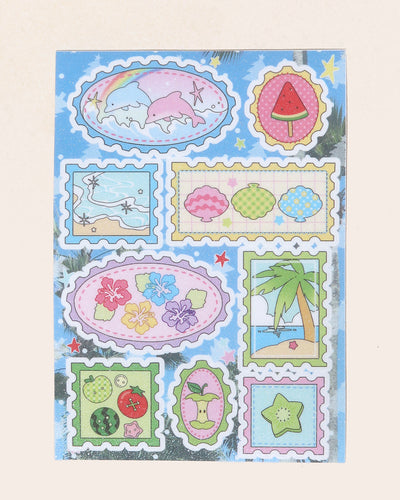 [JJ42] NEW Jjong Studio 'Summer Stamp Deco' Sticker Sheet
