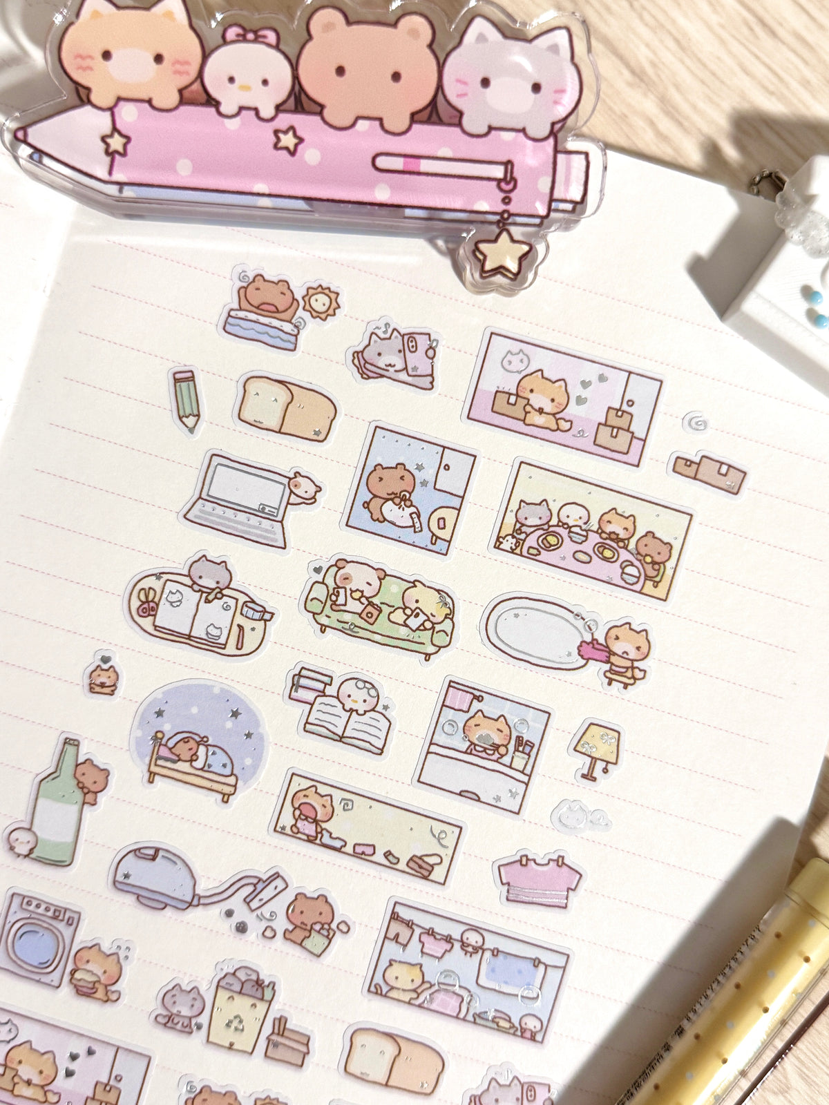 [MB44] NEW Maybean 'NEW 3D Holo Foil Kiss-Cut Masking Tape' (options)