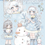 [MB51] NEW Maybean 'Hello Snowman' Sugar Glitter Sticker Sheet
