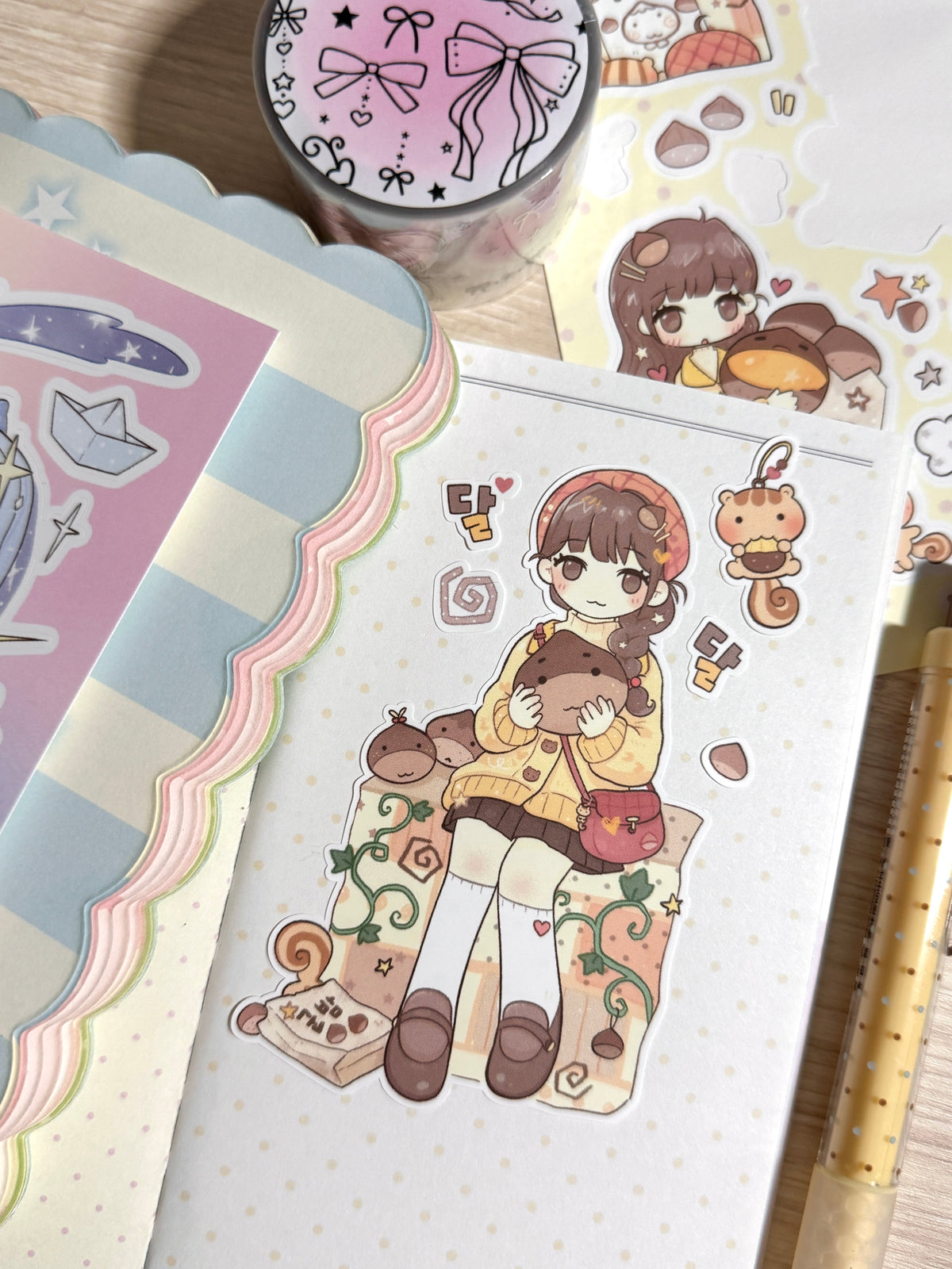 [MB43] NEW Maybean 'Roasted Chestnut Girl' Sticker Sheet