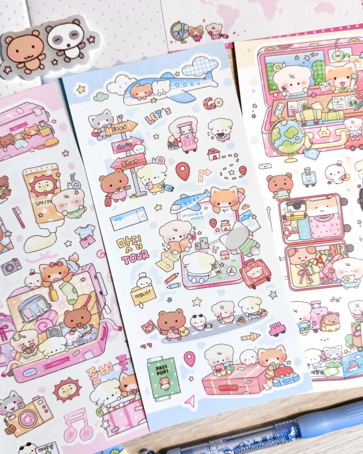 [MB54] NEW Maybean x Sopu Village Collab 'Let's Travel' Sticker Pack