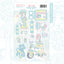 [GP11] Ghost Peach 'Gomgom Bunny Vroom Vroom Gomi' Removable Sticker Sheet