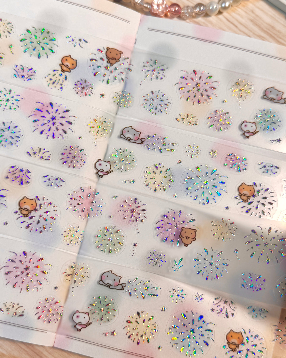 [MB53] NEW Maybean '3D Aurora Foil/Glitter Silver Foil' Kisscut Masking Tape (options)