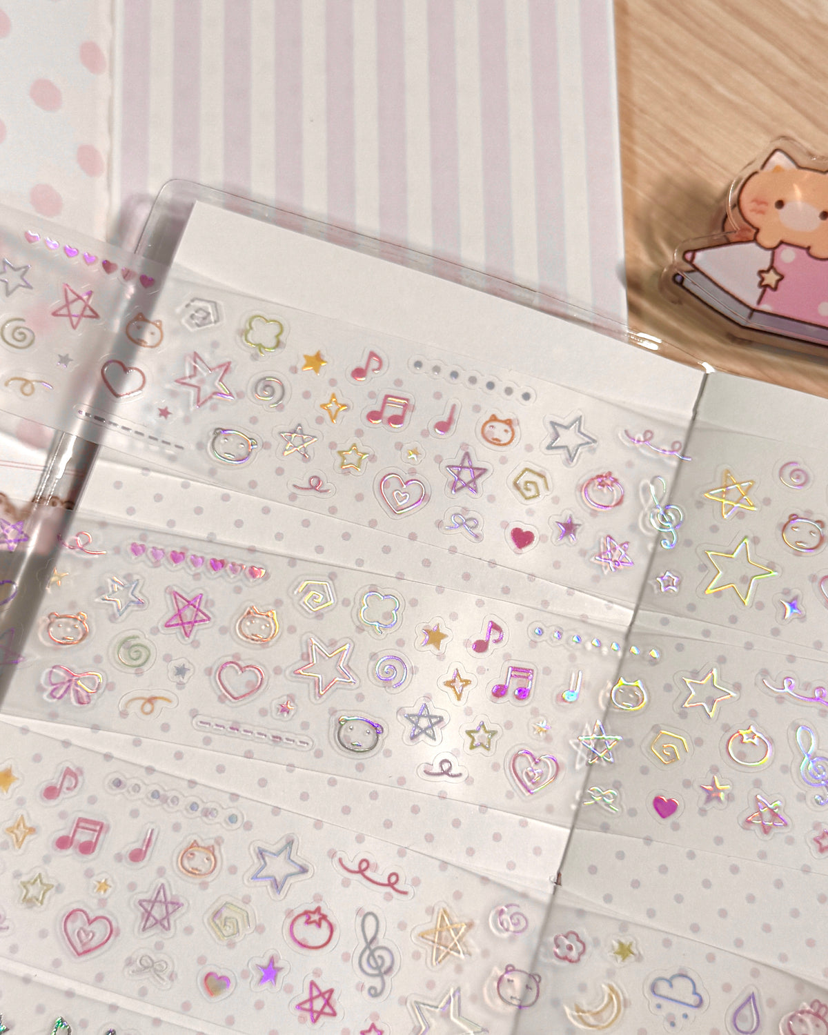 [MB53] NEW Maybean '3D Aurora Foil/Glitter Silver Foil' Kisscut Masking Tape (options)