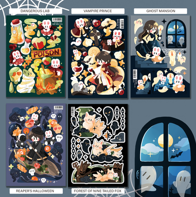 [STA27] Studio Arvie Halloween Sticker Pack (Singles/Pack)