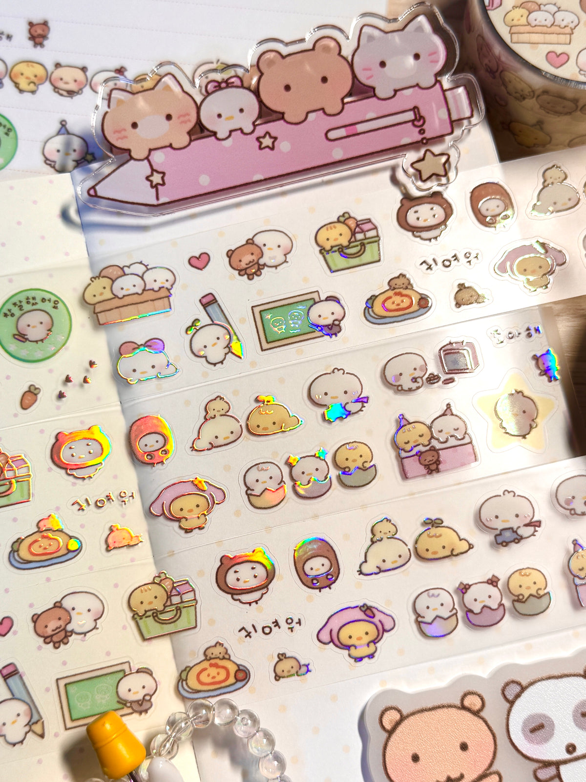 [MB47] NEW Maybean 'Pitter-Patter Friends/The Silly Dung Dungs' Kisscut Masking Tape (options)