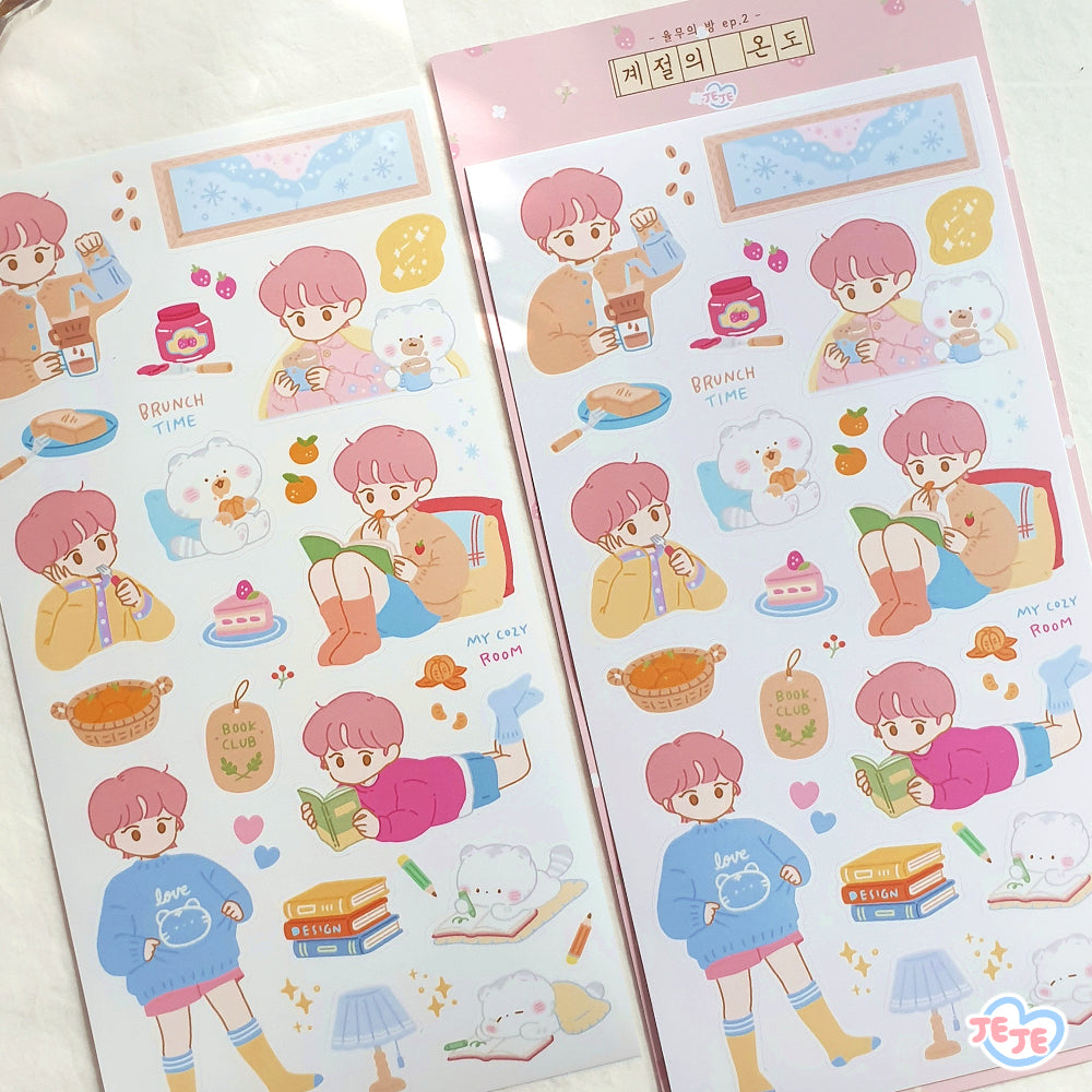 [JJ06] Jeje 'YoolMu's Room' Sticker Sheet (options)
