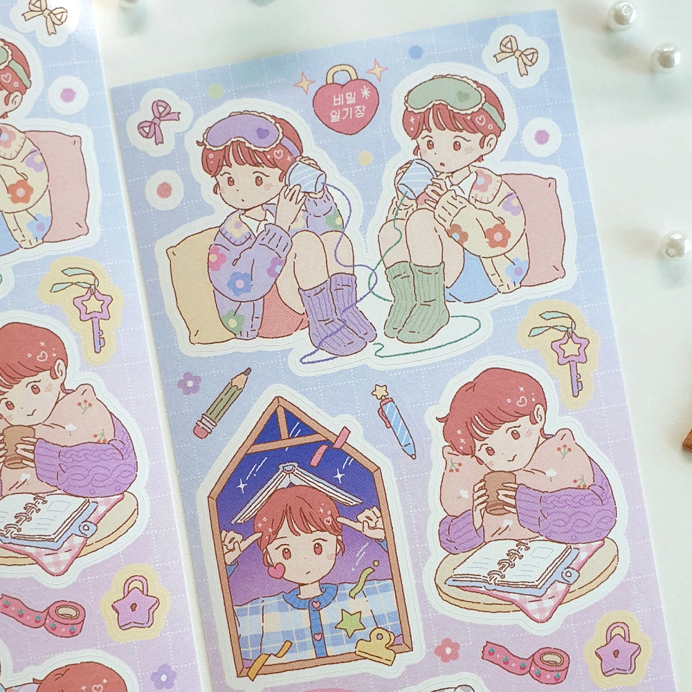 [JJ05] Jeje 'Secret Diary' Sticker Sheet