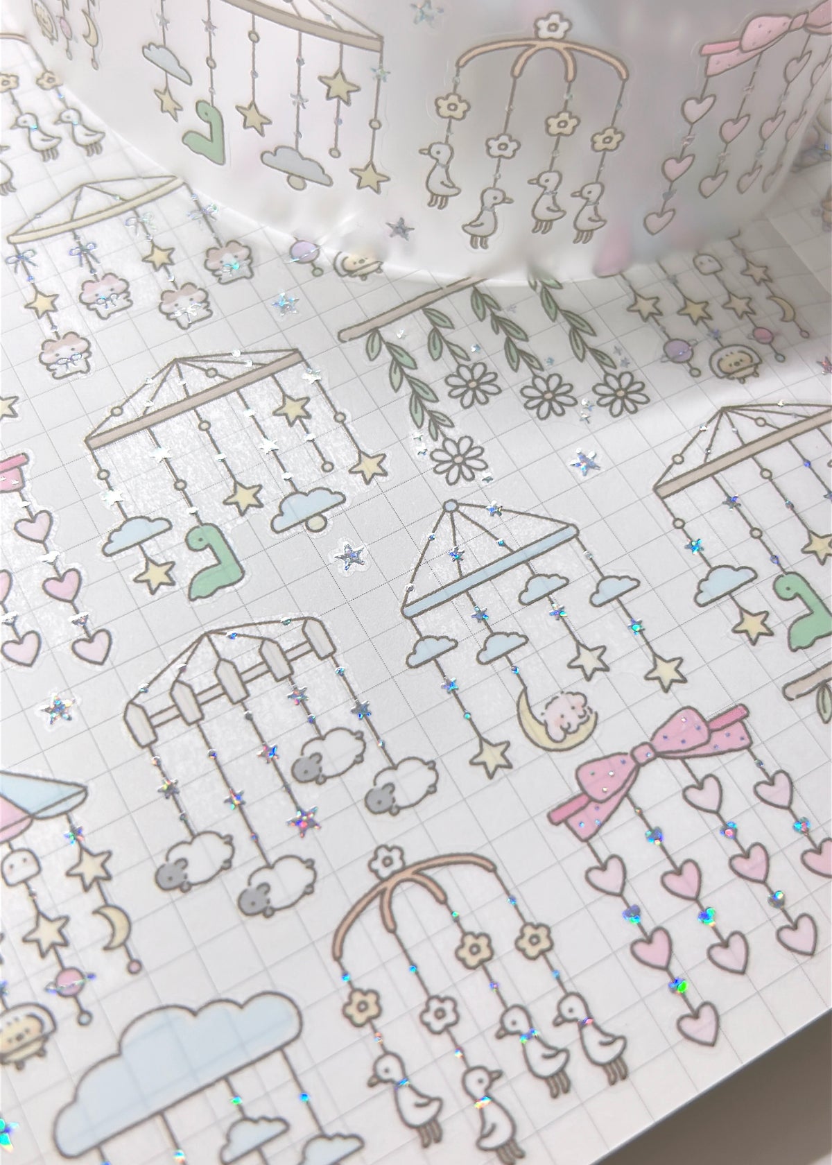 [NN11] NEW Nyung Nyung Shop 'Sparkle Mobil' Kisscut Masking Tape