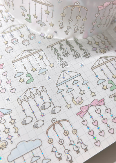 [NN11] NEW Nyung Nyung Shop 'Sparkle Mobil' Kisscut Masking Tape