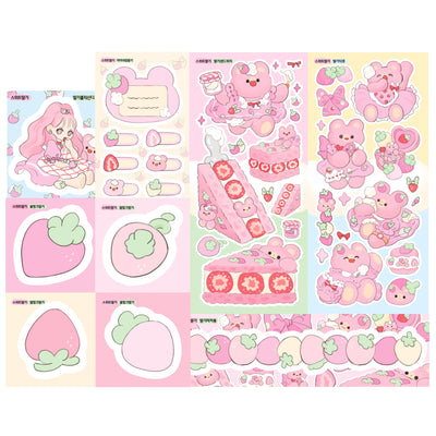 [Fantafore] Sweet Strawberry Sticker Pack (Single/Pack)