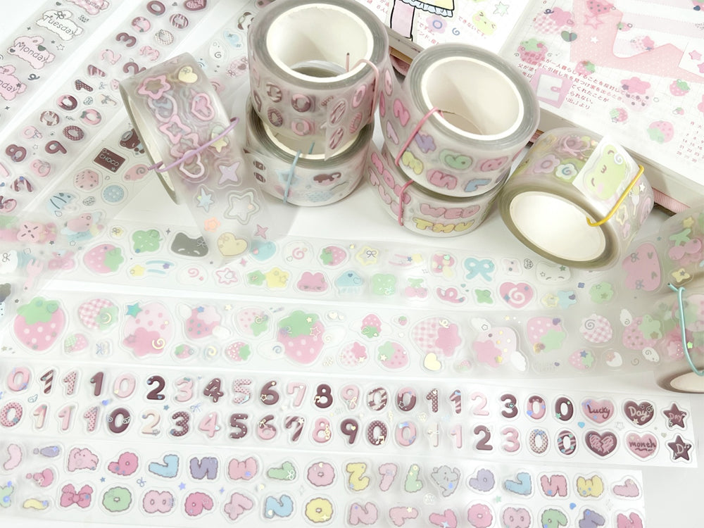 [SK38] NEW Seolkee 'Strawberry' Kisscut Masking Tapes (options)
