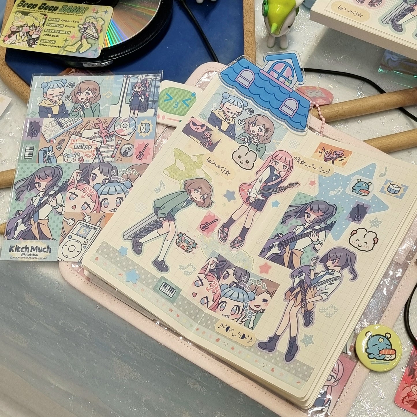[KM16] NEW Kitch Much 'Band Routine' Sticker Sheet