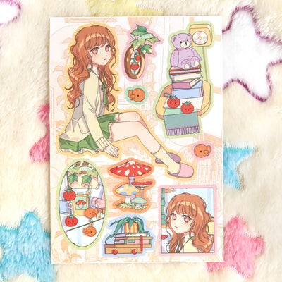 [JJ44] Jjong Studio 'Mushroom House' Sticker Sheet