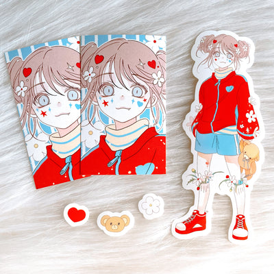 [CM26] NEW Childhood Memories 'Red Daisy' Sticker Flake Set