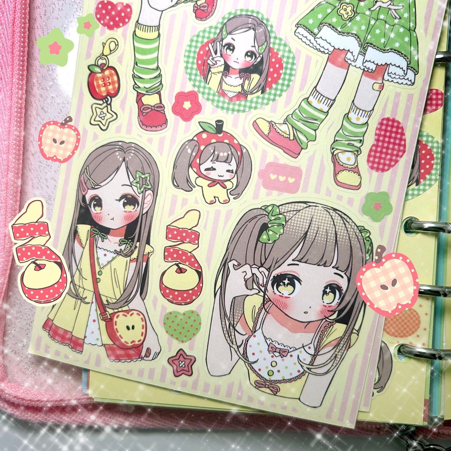 [GP24] NEW Ghost Peach 'Apple Girl Lookbook' Sticker Sheet